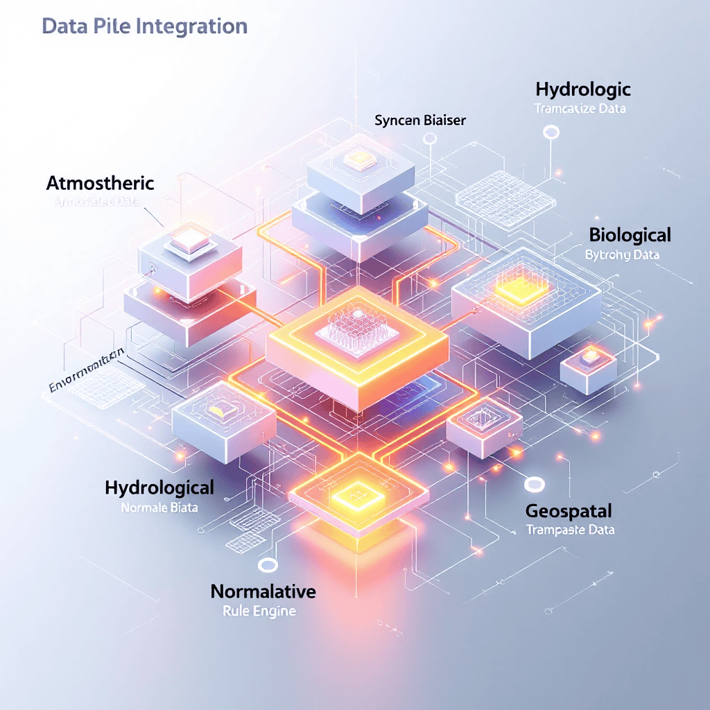 대기·수문·생물·지리 데이터를 통합하는 다층 데이터 구조도